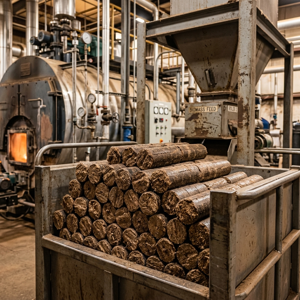 Agricultural Biomass Fuel Briquettes for Bio-Steam Generation